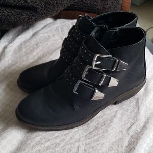 Report Faux Leather Studded Booties